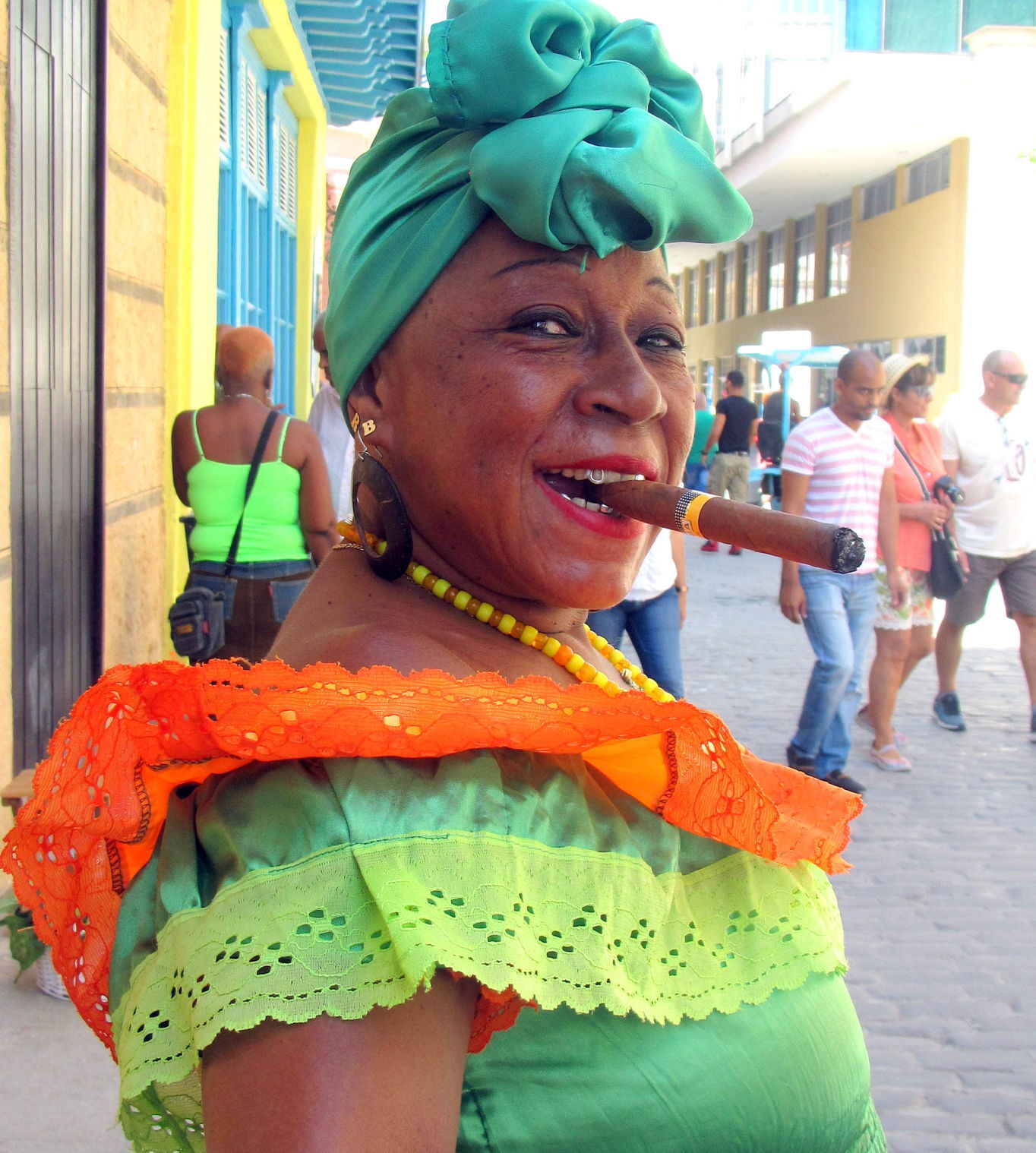 Cuban cigar smoker